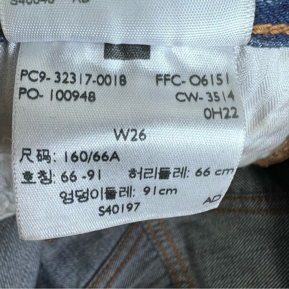 Levi's 501 Denim Cut off Shorts Button Fly Size 26 - Picture 8 of 10